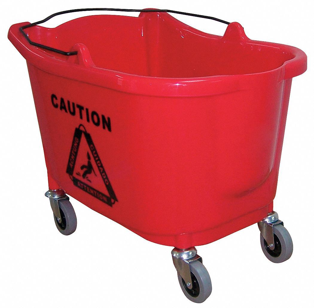 MOP BUCKET,35 QT.,RED,POLYPROPYLENE