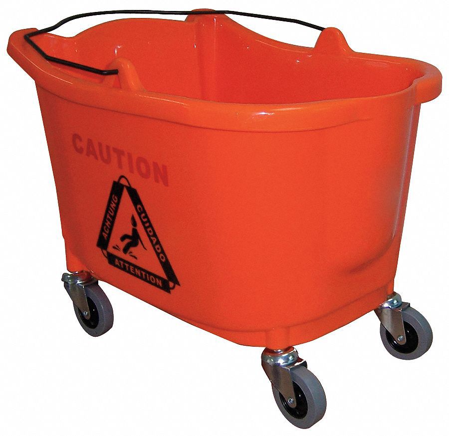 MOP BUCKET,35 QT.,ORANGE,POLYPROPYL