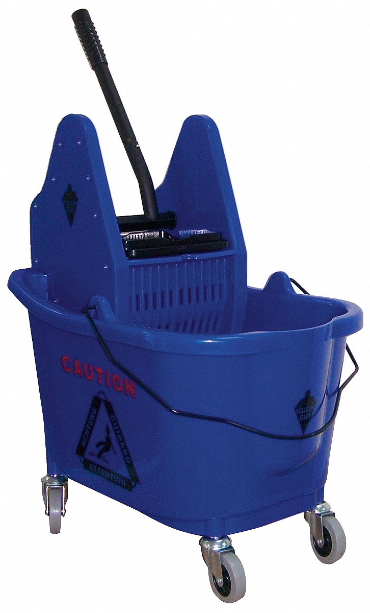 5CJK1 - D8085 Mop Bucket and Wringer 8-3/4 gal. Blue