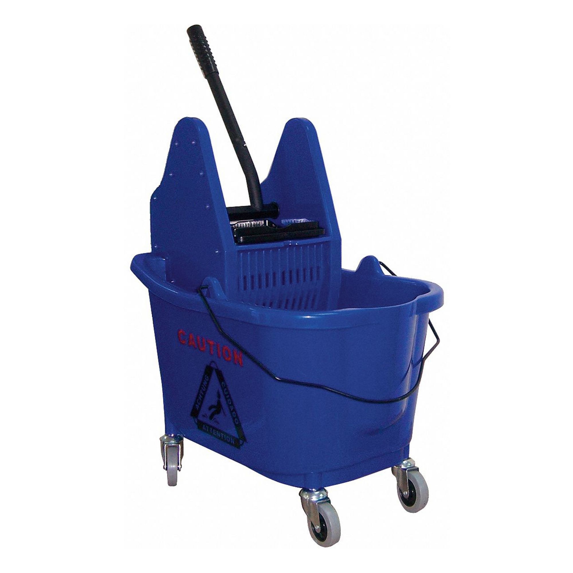 MOP BUCKET AND WRINGER,BLUE,DOWN PR