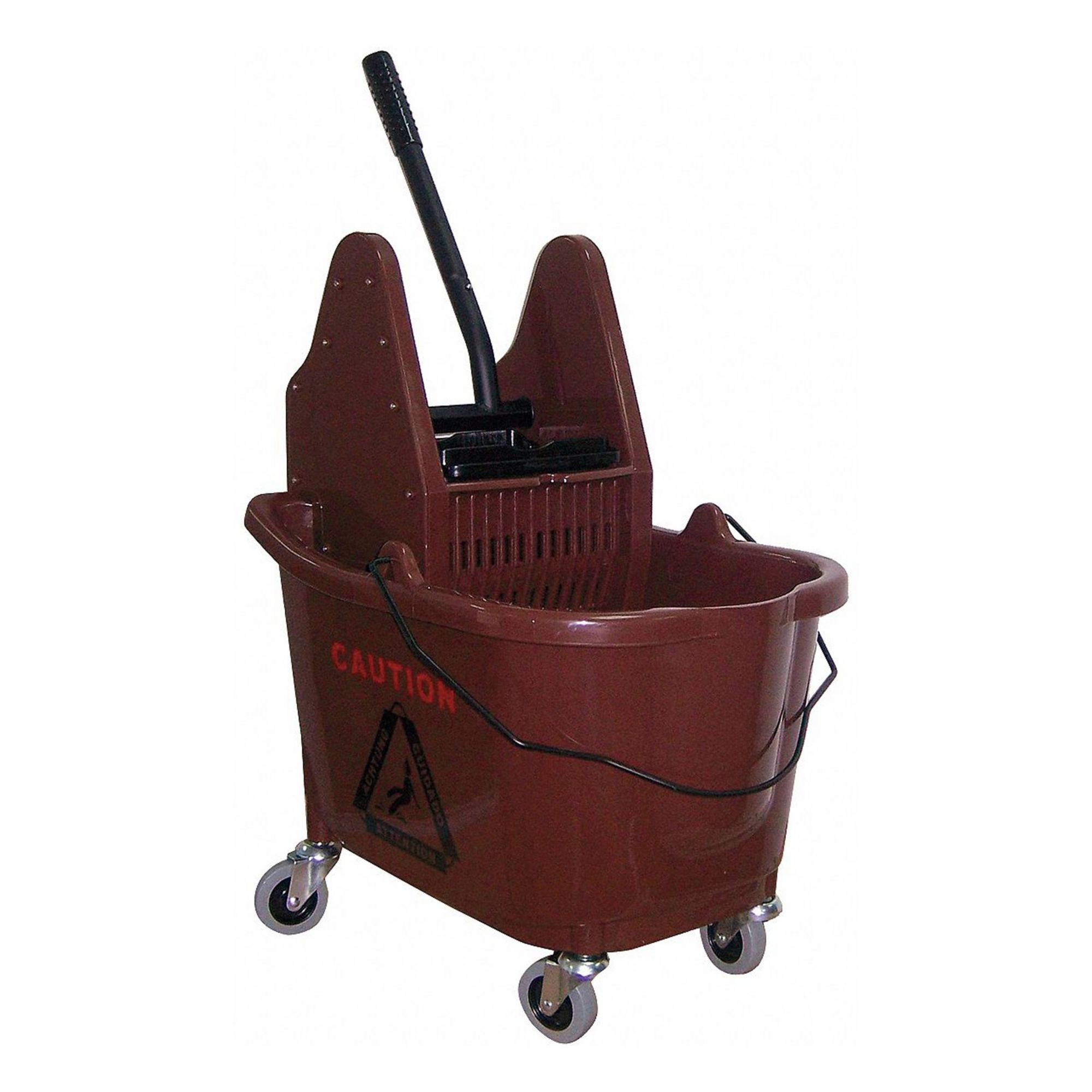 MOP BUCKET AND WRINGER,BROWN,DOWN P