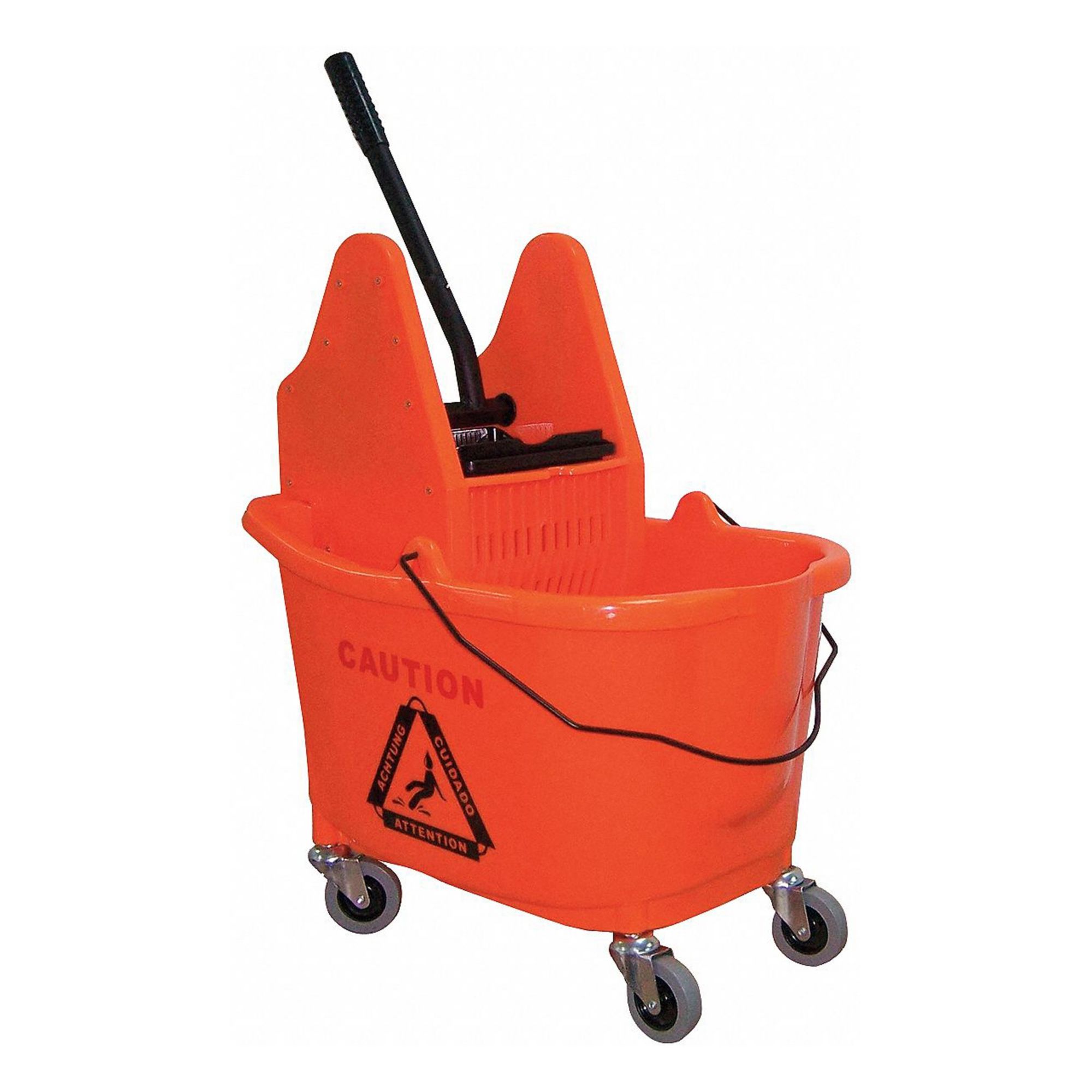 MOP BUCKET AND WRINGER,ORANGE,8 3/4 GAL