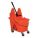 MOP BUCKET AND WRINGER,ORANGE,DOWN