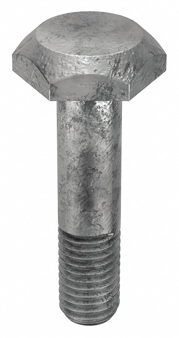 Structural Bolt: Steel, A325 Type 1, Hot Dipped Galvanized, 5/8"-11 Thread Size, 2 3/4 in lg, 550 PK