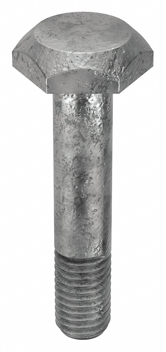 Structural Bolt: Steel, A325 Type 1, Hot Dipped Galvanized, 5/8"-11 Thread Size, 3 1/4 in lg, 500 PK