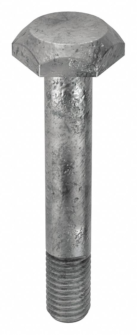 Structural Bolt: Steel, A325 Type 1, Hot Dipped Galvanized, 5/8"-11 Thread Size, 4 in lg, 350 PK