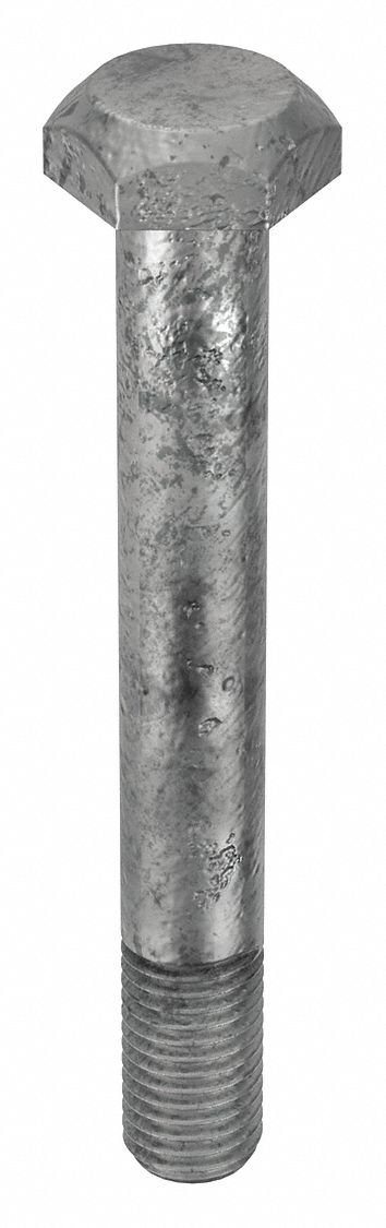 Structural Bolt: Steel, A325 Type 1, Hot Dipped Galvanized, 3/4"-10 Thread Size, 5 3/4 in lg, 150 PK
