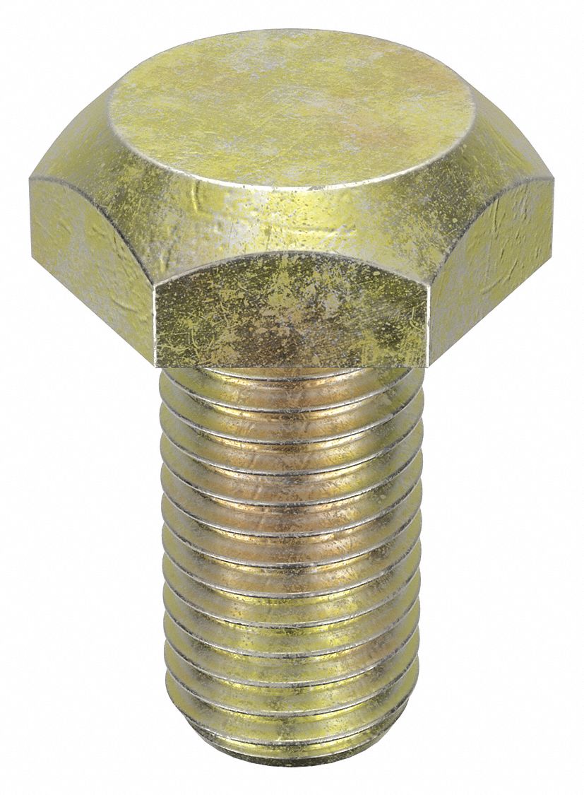 Structural Bolt: Steel, A325 Type 1, Zinc Yellow, 3/4"-10 Thread Size, 1 1/2 in lg, 650 PK