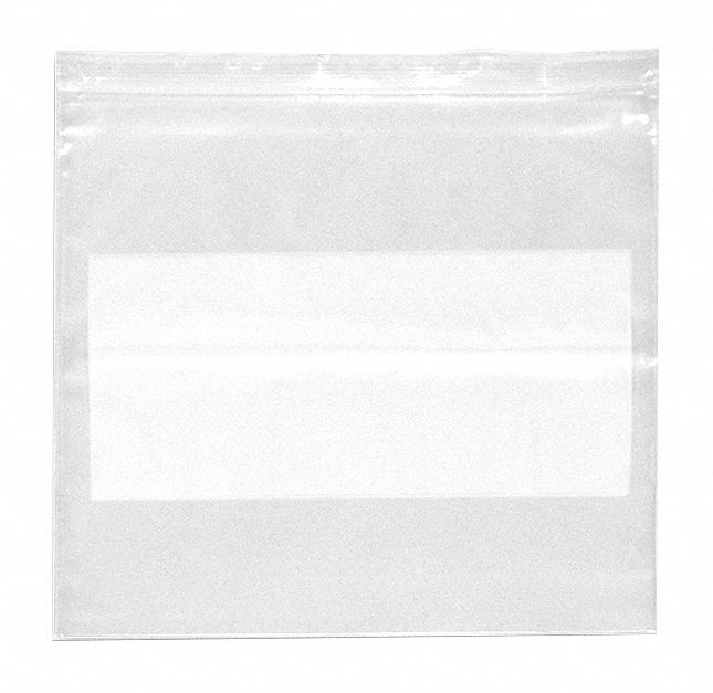 GRAINGER APPROVED Reclosable Poly Bag, Zip Seal, Low Density ...