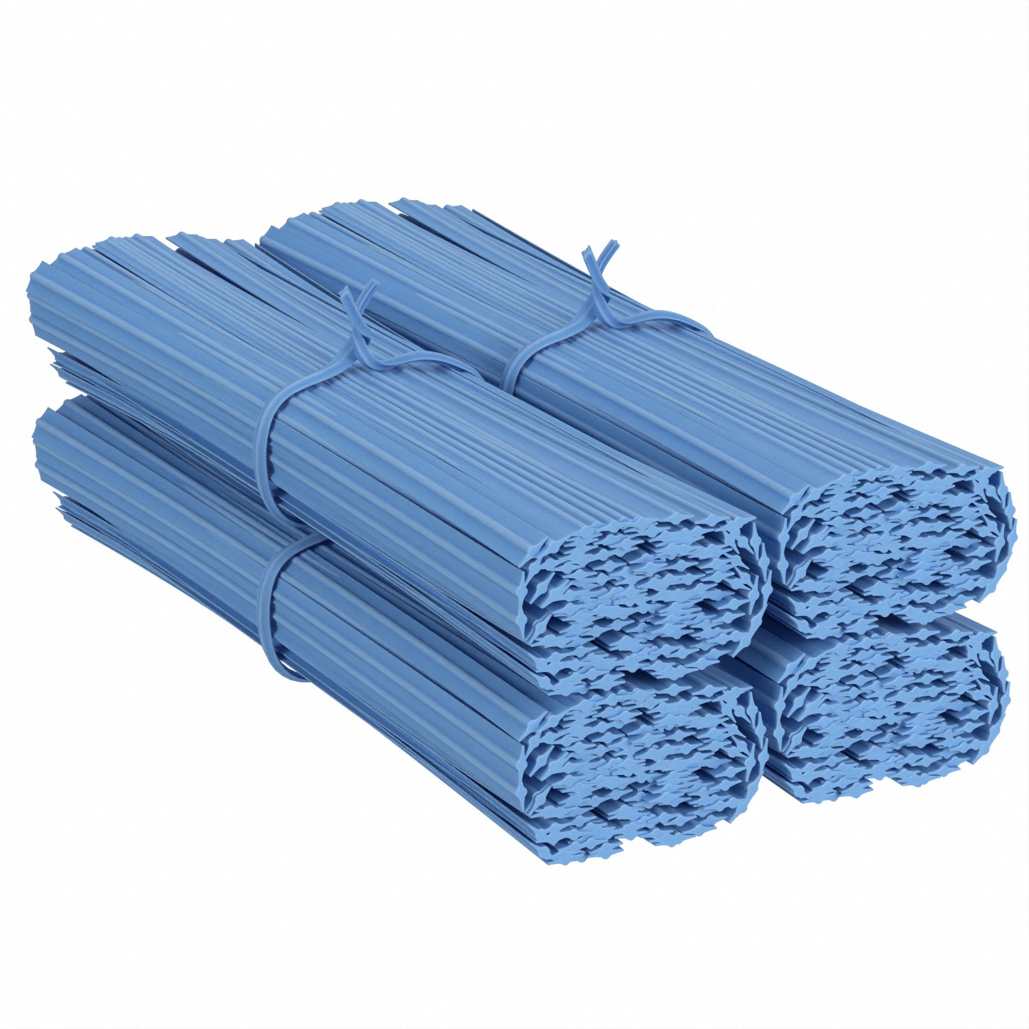 TWIST TIES, 8 IN LENGTH, ¼ IN W, WIRE, BLUE, PAPER, 10,000 PK