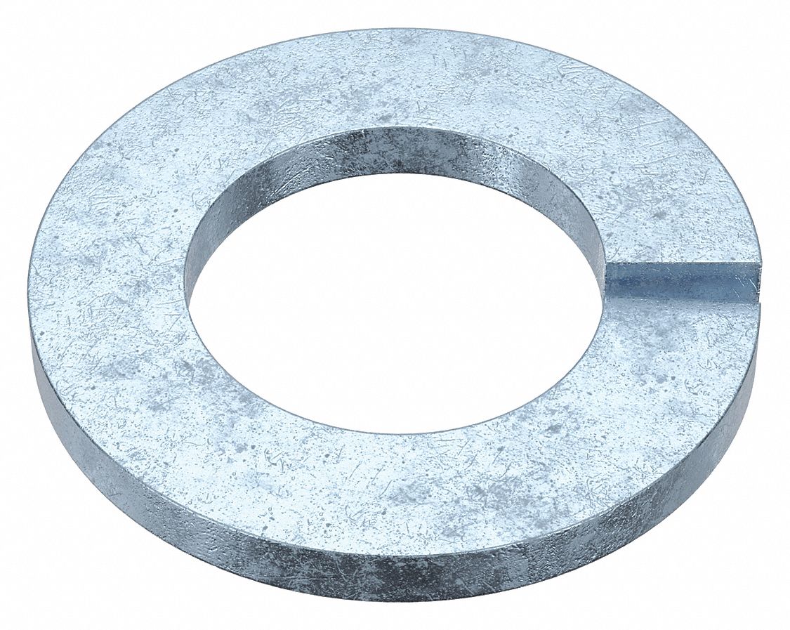 Split Lock Washer: Steel, #5 Screw Sz, 1/8 in Max. Inside Dia, 7/32 in Max. Outside Dia, 200, 000 PK