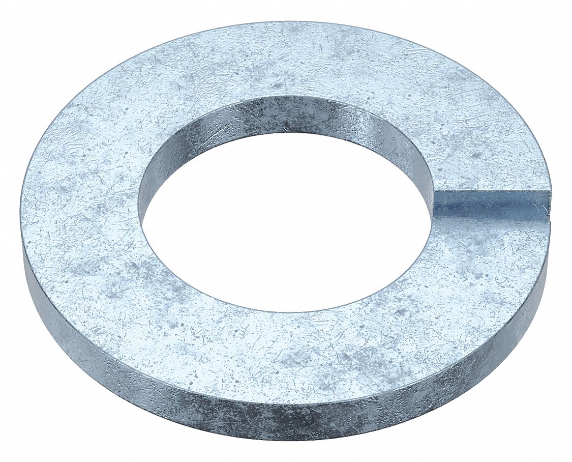 Split Lock Washer: Steel, 5/16 in Screw Sz, 5/16 in Max. Inside Dia, 1/16 in Max Thick, 17, 500 PK
