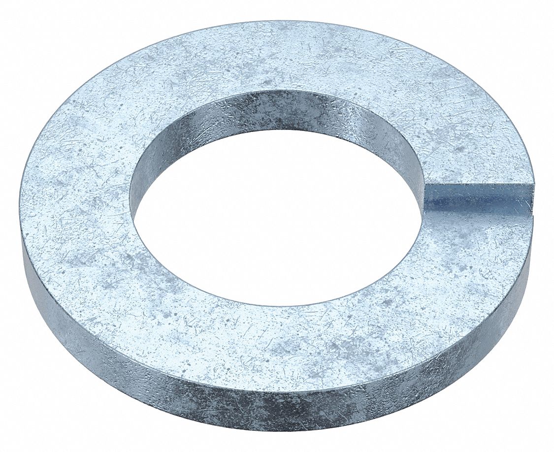 Split Lock Washer: Steel, 7/16 in Screw Sz, 7/16 in Max. Inside Dia, 5/64 in Max Thick, 6, 500 PK
