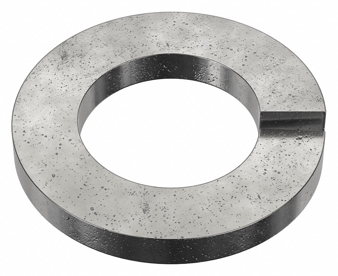 Split Lock Washer: Steel, 1/2 in Screw Sz, 1/2 in Max. Inside Dia, 3/32 in Max Thick, 4, 500 PK