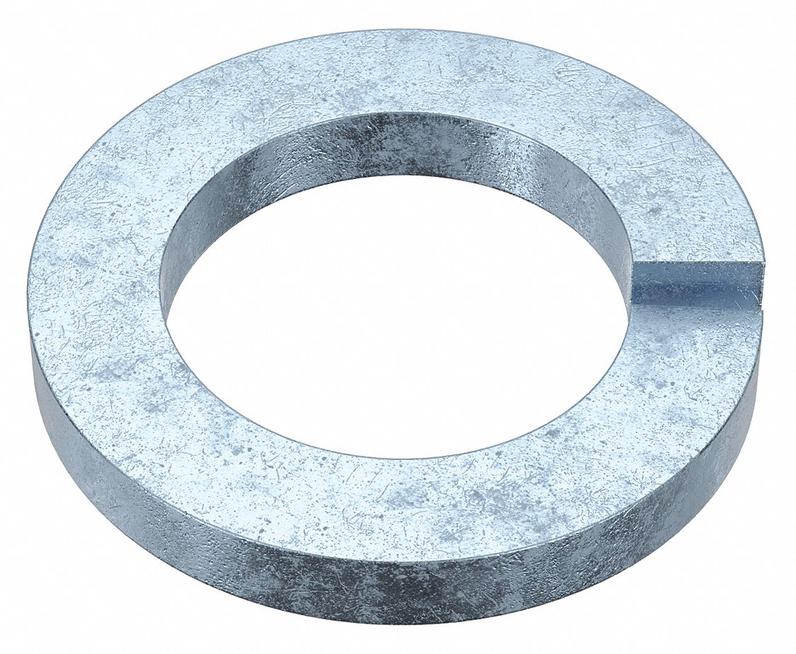 Split Lock Washer: Steel, 1 3/8 in Screw Sz, 1 3/8 in Max. Inside Dia, 17/64 in Max Thick, 275 PK