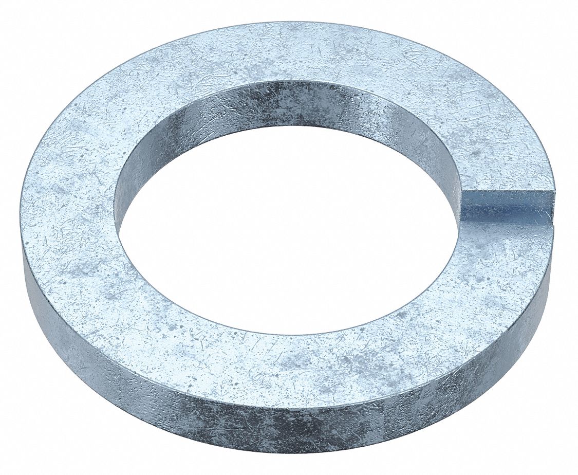 Split Lock Washer: Steel, 1 1/2 in Screw Sz, 1 1/2 in Max. Inside Dia, 9/32 in Max Thick, 225 PK