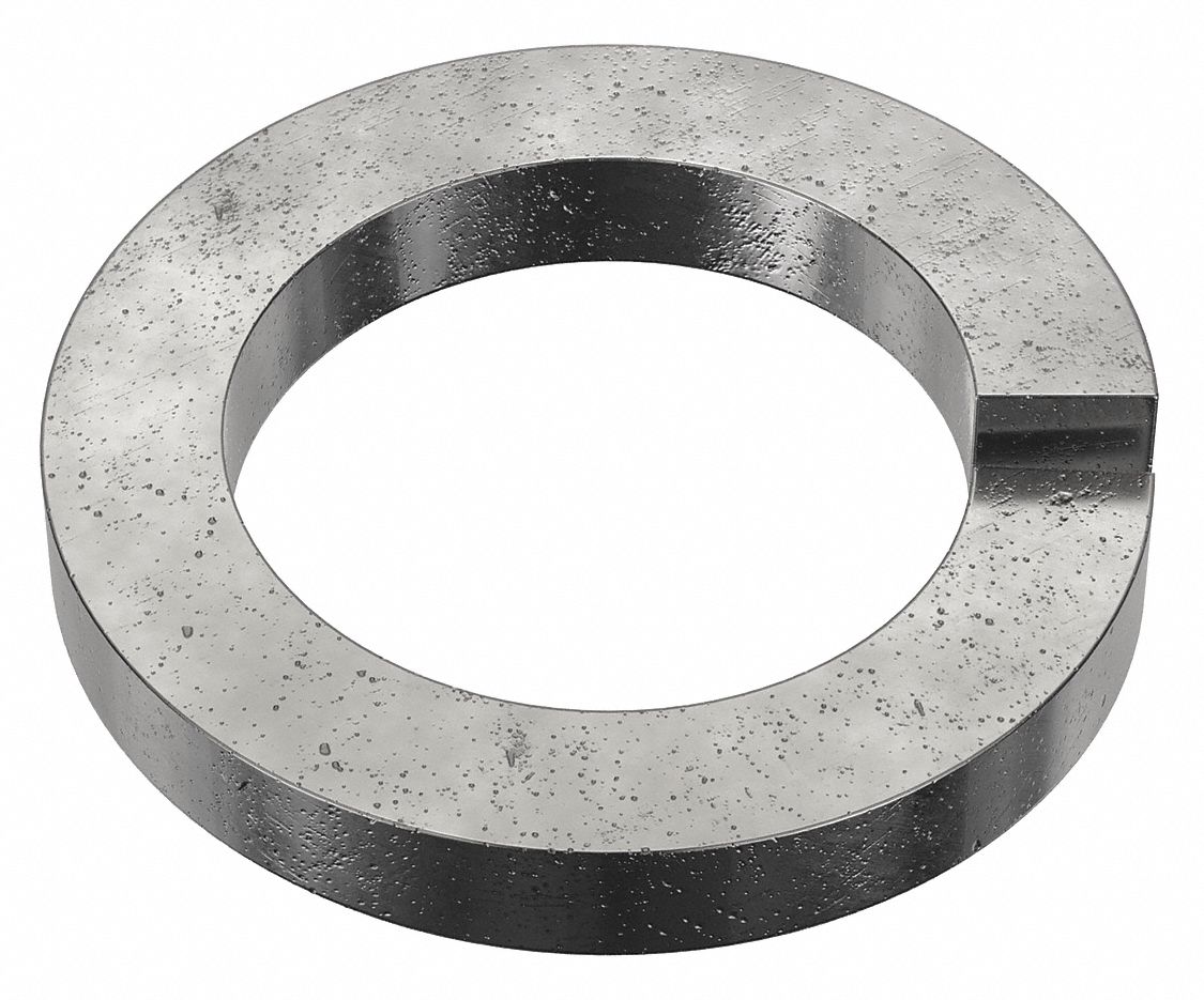 Split Lock Washer: Steel, 1 3/4 in Screw Sz, 1 49/64 in Max. Inside Dia, 11/32 in Max Thick, 150 PK