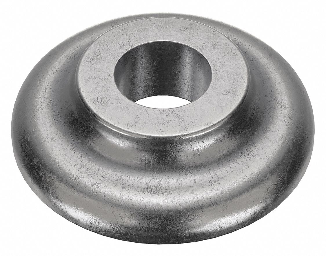 Ogee Washer: Hot Dipped Galvanized, Cast Iron, 1/2 in Screw Sz, 2 in Bottom Dia, 100 PK