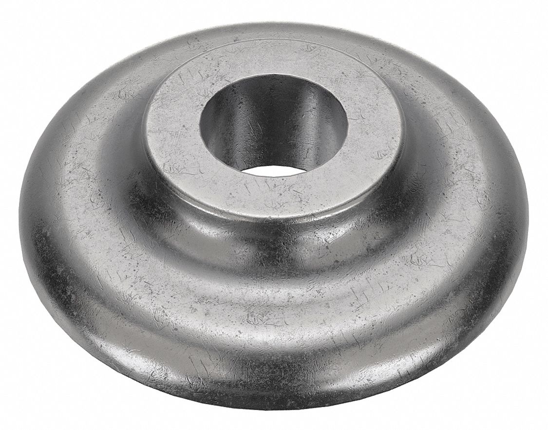 Ogee Washer: Hot Dipped Galvanized, Cast Iron, 1 in Screw Sz, 4 in Bottom Dia, 20 PK