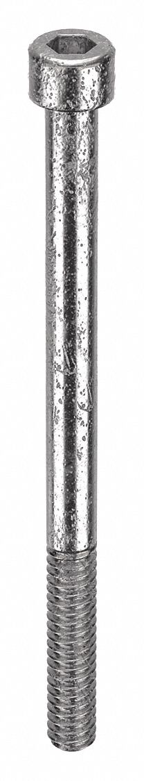 Socket Head Cap Screw: #10-24 Thread Size, 2 3/4 in Lg, Std, Plain, Stainless Steel, 18-8, 1, 000 PK