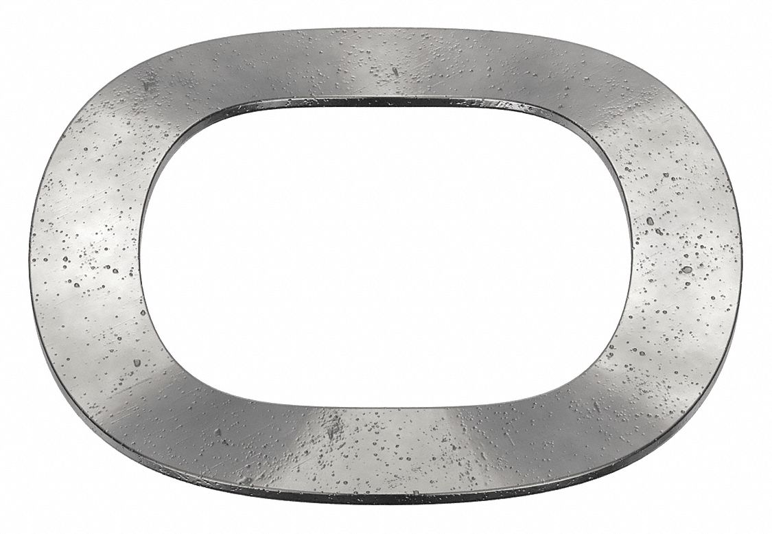 Wave Washer: Black Oxide, Steel, 1/2 in Screw Sz, 0.53 in Inside Dia, 49/64 in Outside Dia, 2, 000 PK