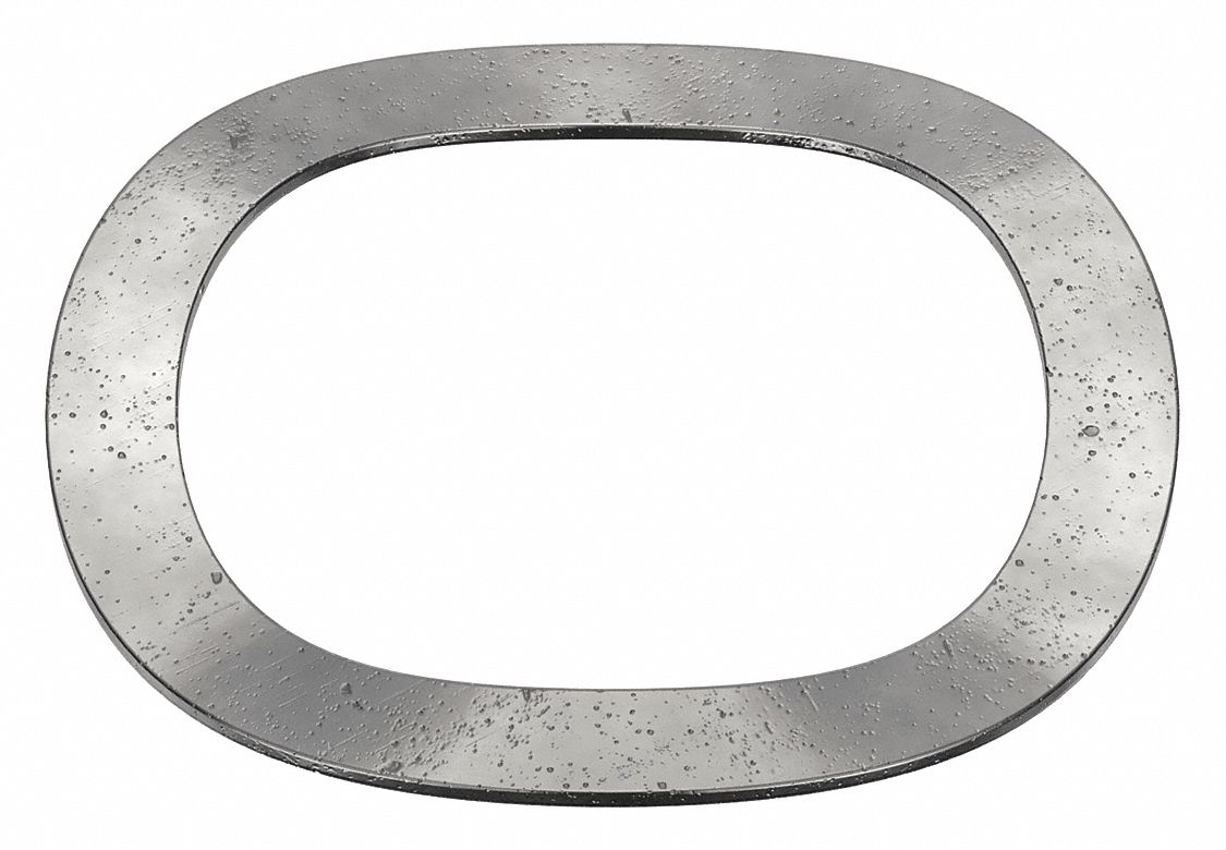 Wave Washer: Black Oxide, Steel, 5/8 in Screw Sz, 0.66 in Inside Dia, 55/64 in Outside Dia, 2, 000 PK