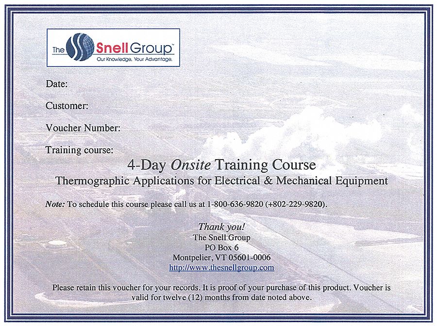 Thermography Training: Electrical and Mechanical Applications, 32 Hours Over 4 Days