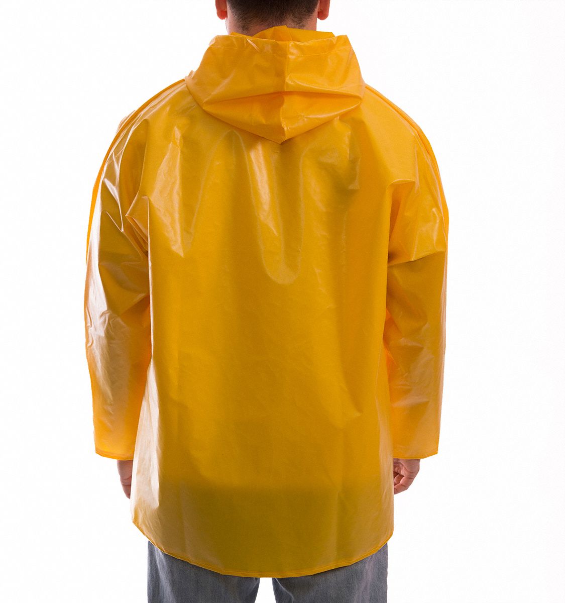 TINGLEY Rain Jacket with Hood Rain Jacket, 2XL, Gold, Snaps with Storm