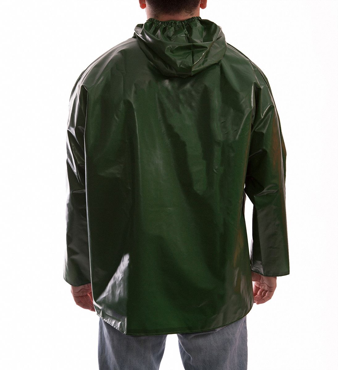 TINGLEY Rain Jacket with Hood: Rain Jacket, L, Green, Snaps with Storm ...