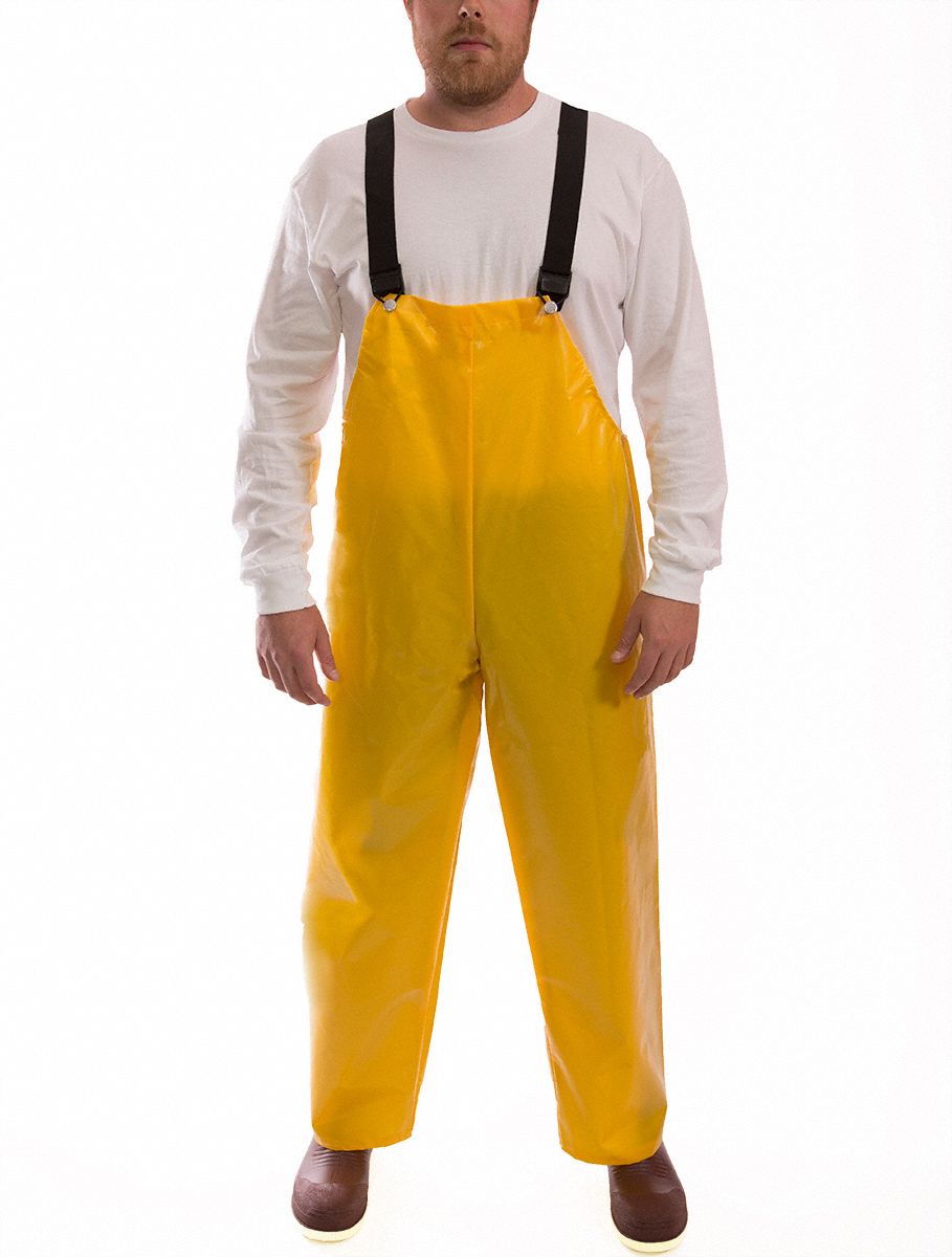 Tingley O22047 Gold Polyurethane Rain Bib Overalls - Size Small, 28" Inseam, Waterproof Workwear