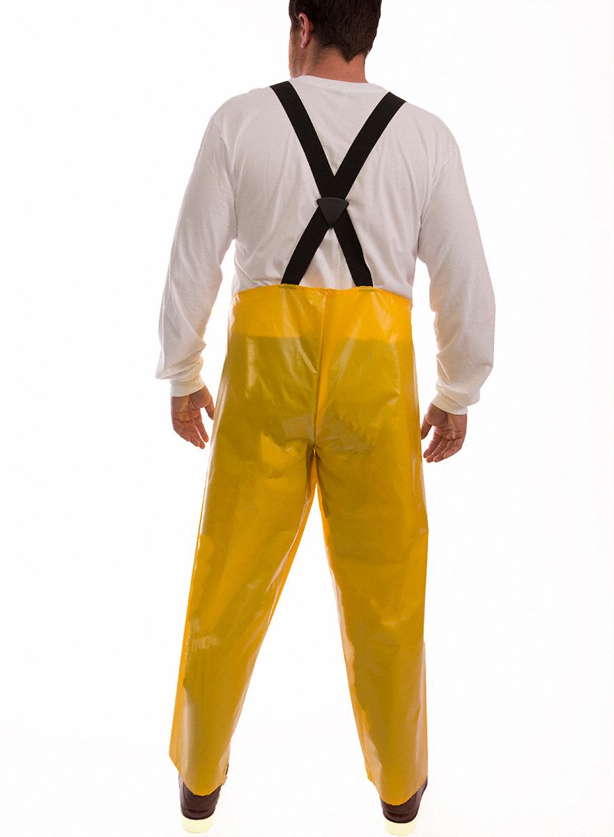 TINGLEY O22007 Rain Bib Overall,Unrated,Yellow,L 