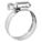 WORM GEAR HOSE CLAMP, 201 STAINLESS STEEL, PERFORATED BAND, 1¼ IN TO 2¼ IN CLAMPING DIA, 10 PK