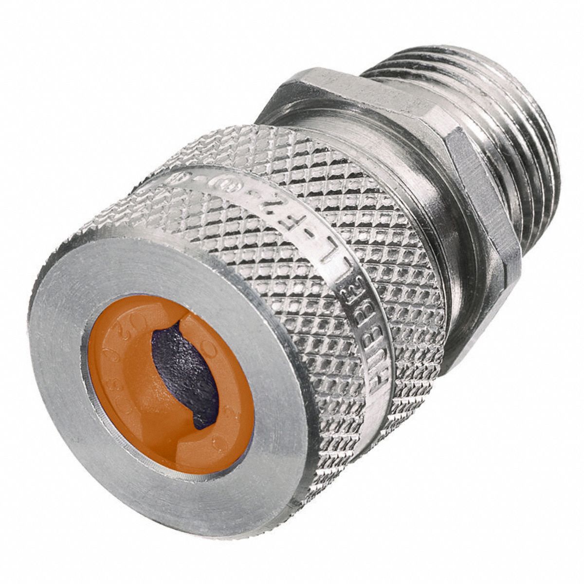 LIQUID TIGHT CORD CONNECTOR, ALUMINUM, ½ IN MNPT, 0.13 IN TO 0.19 IN, SILVER, 1 CORD