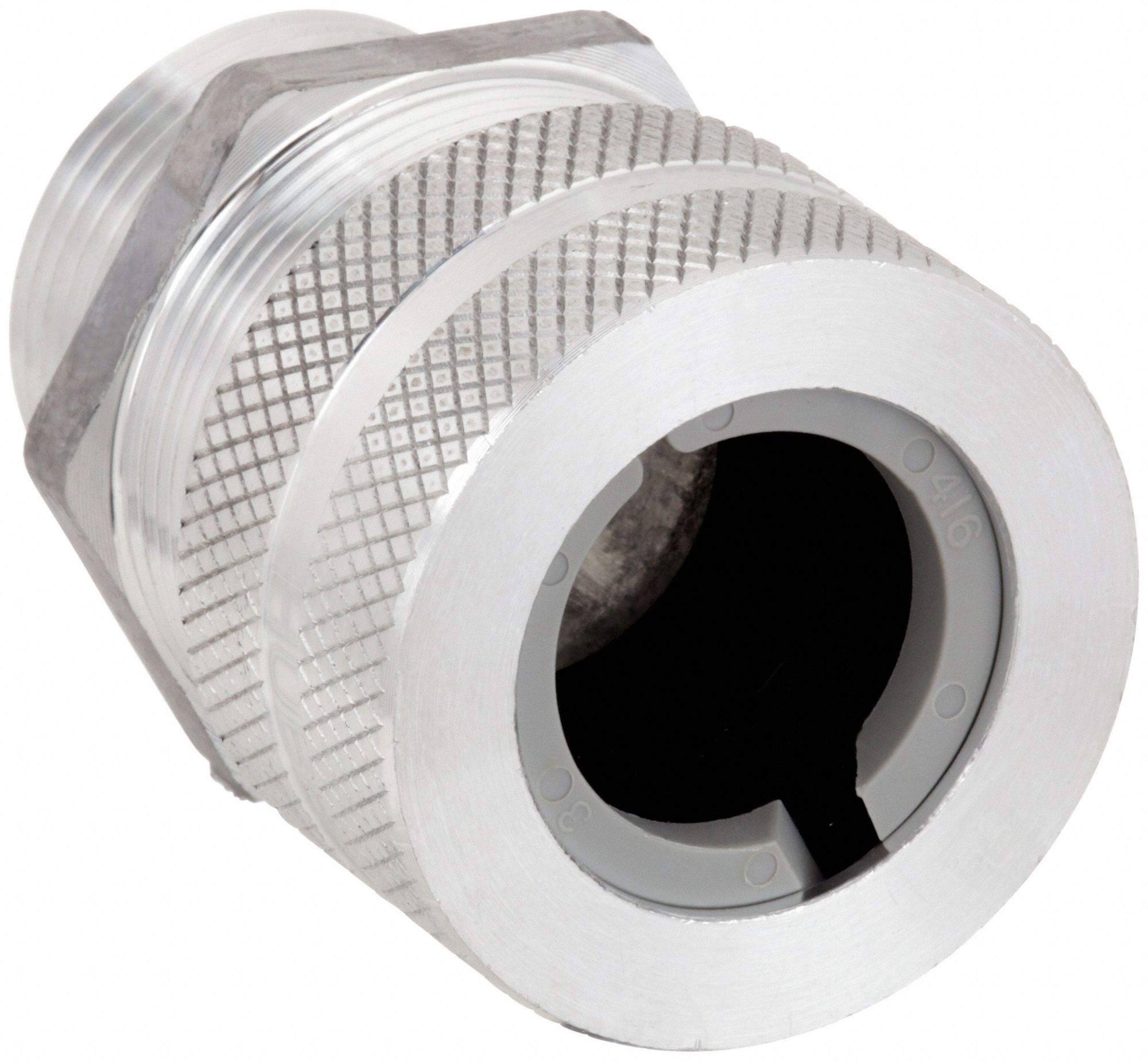 Liquid Tight Cord Connector: Aluminum, 1 in MNPT, 0.88 in to 1.00 in, Silver, 2 5/16 in Overall Lg