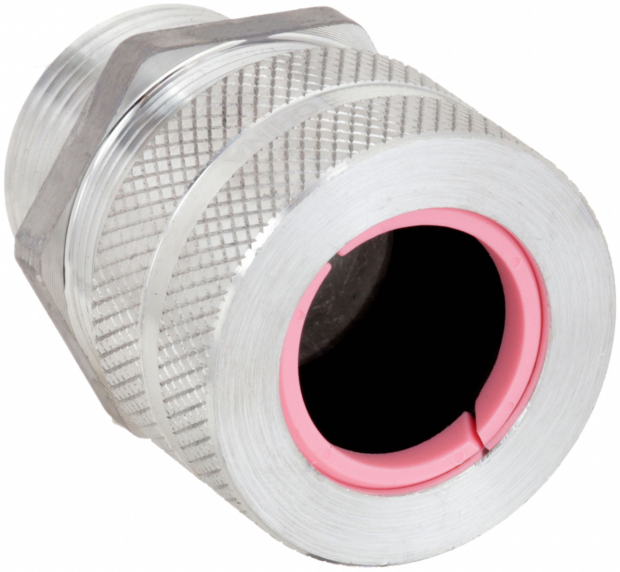 Liquid Tight Cord Connector: Aluminum, 1 in MNPT, 1.00 in to 1.13 in, Silver, 2 5/16 in Overall Lg