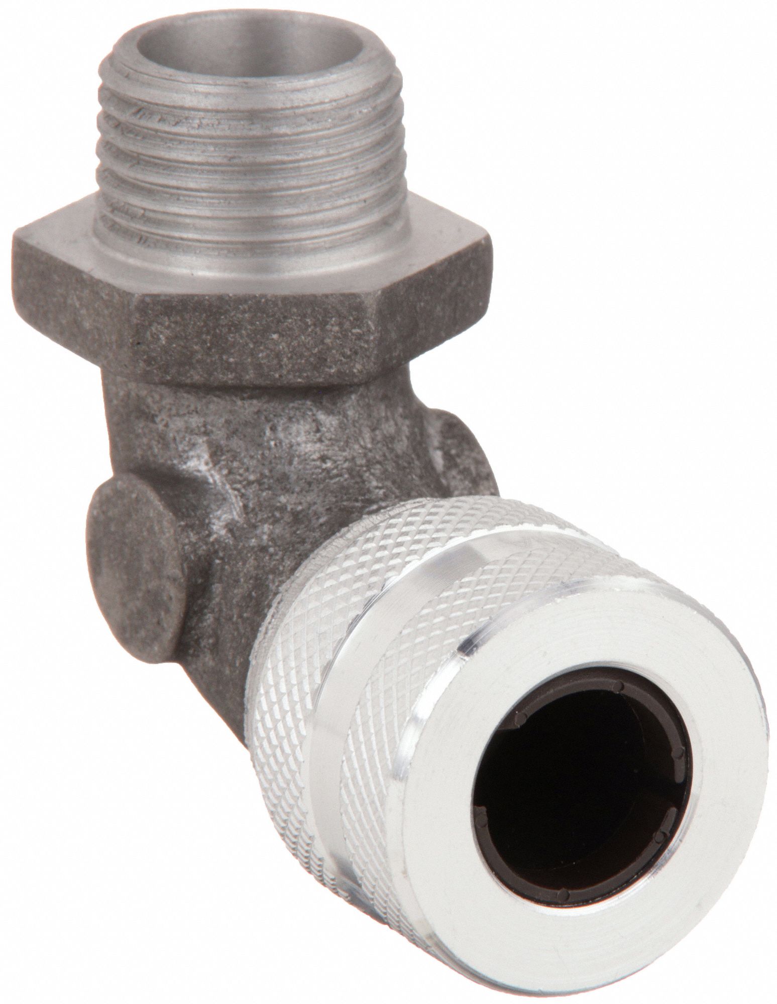 LIQUID TIGHT CORD CONNECTOR, ALUMINUM, 1 IN MNPT, 0.50 IN TO 0.63 IN, SILVER, 1 CORD