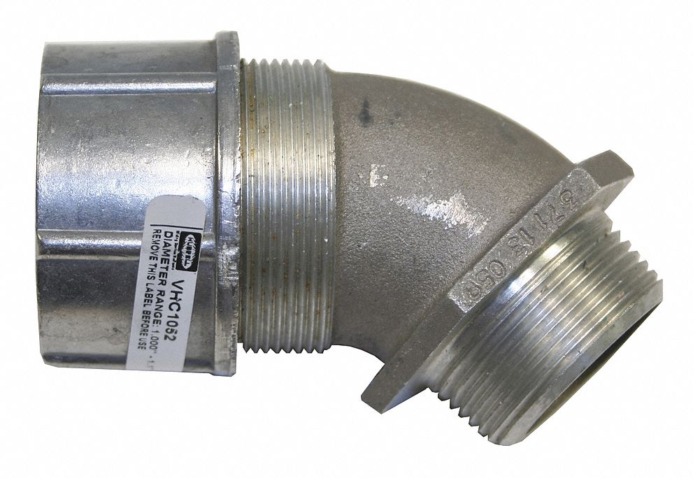 CONNECTEUR CORDON ÉTANCHE LIQUIDES, AL, 1 1/4 PO MNPT, 1,00 À 1,13 PO, ARGENT, 1 CORDON, MÂLE