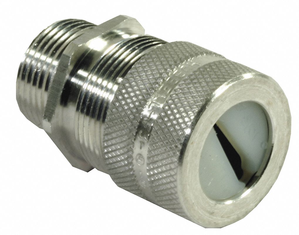 LIQUID TIGHT UNDERGROUND CORD CONNECTOR, ALUMINUM, ¾ IN MNPT, 0.26 TO 0.78 IN, SILVER