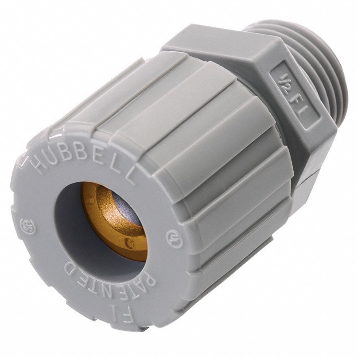LIQUID TIGHT CORD CONNECTOR, NYLON, ⅜ IN MNPT, 0.13 IN TO 0.19 IN, GREY