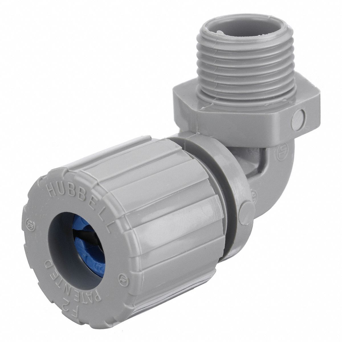 LIQUID TIGHT CORD CONNECTOR, NYLON, ¾ IN MNPT, 0.38 IN TO 0.50 IN, GREY