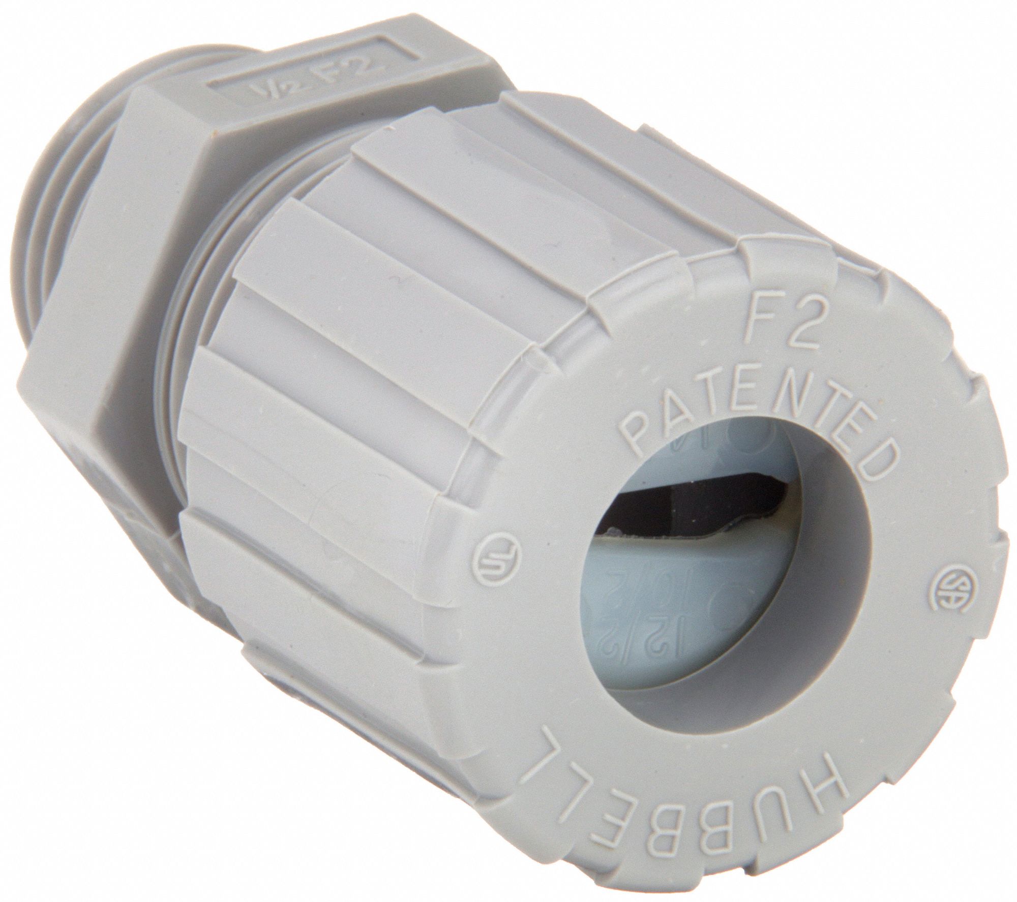 LIQUID TIGHT UNDERGROUND CORD CONNECTOR, NYLON, ½ IN MNPT, 0.25 IN TO 0.55 IN, GREY