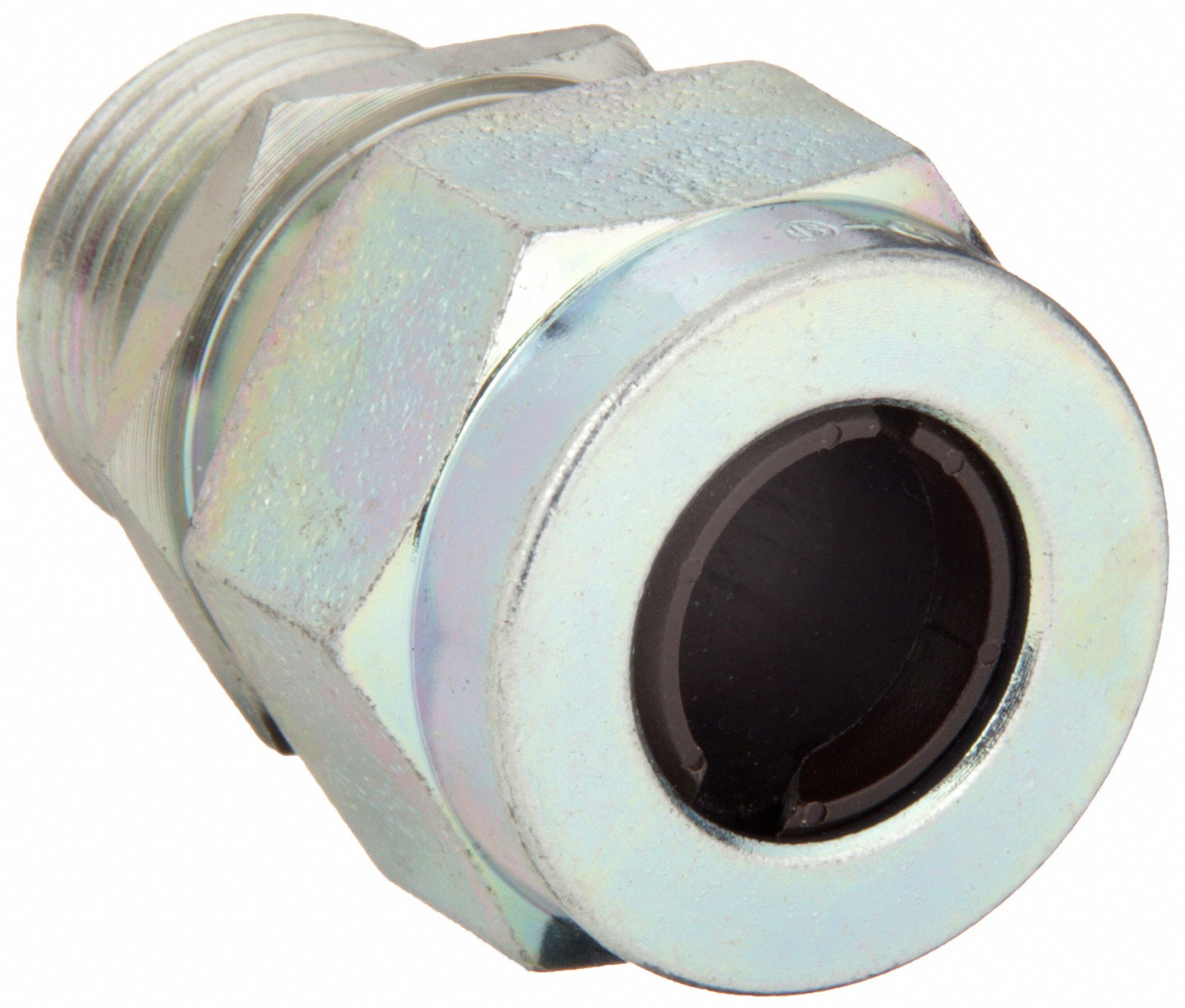 LIQUID TIGHT CORD CONNECTOR, STEEL, ¾ IN MNPT, 0.50 IN TO 0.63 IN, SILVER