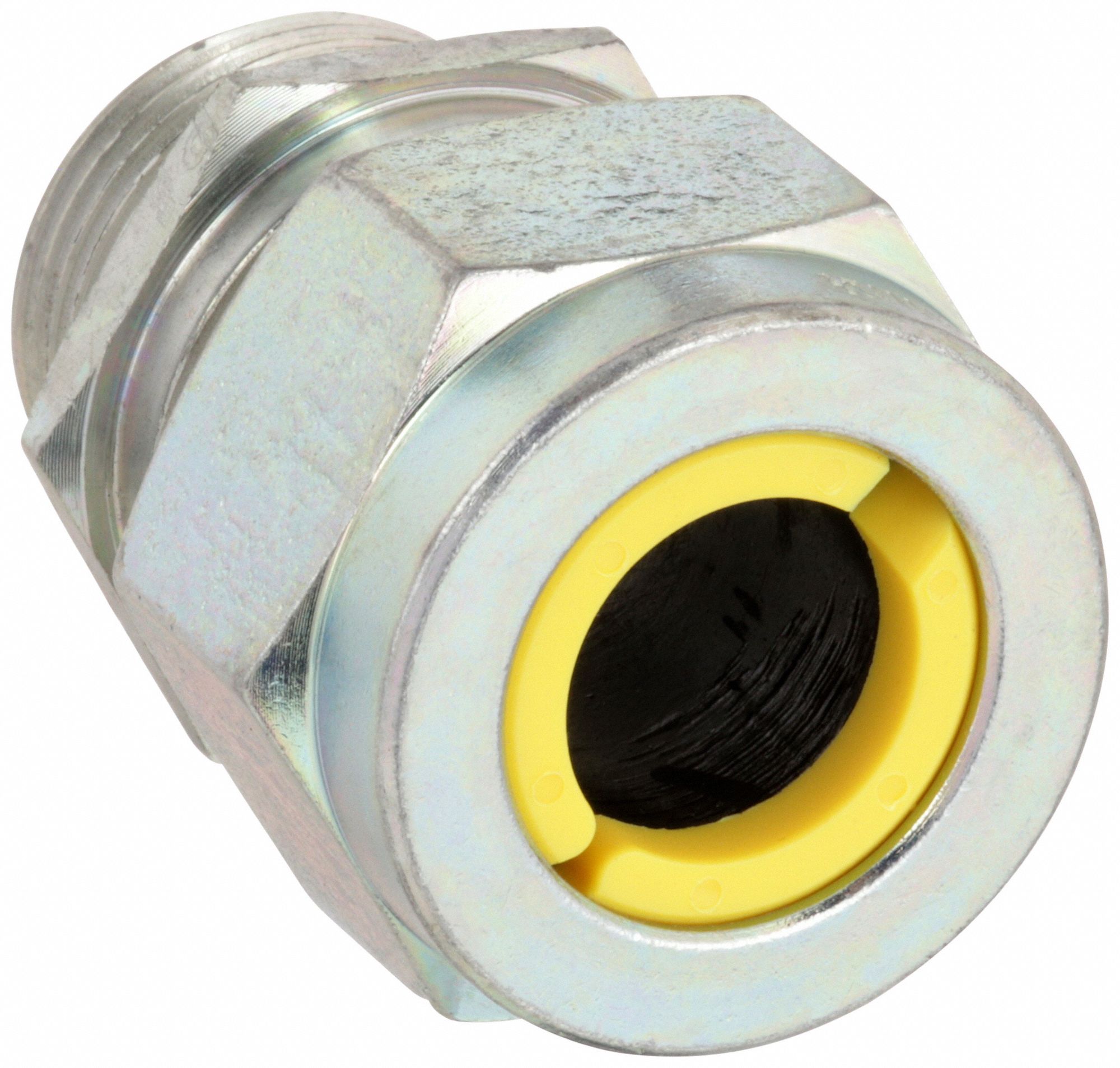 LIQUID TIGHT CORD CONNECTOR, STEEL, ½ IN MNPT, 0.63 IN TO 0.75 IN, SILVER