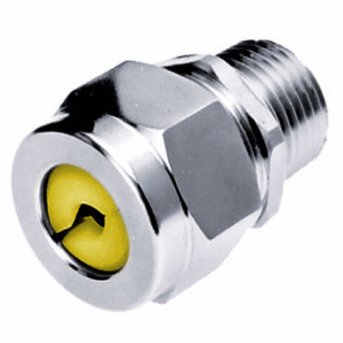 Liquid Tight Cord Connector: Steel, 1 in MNPT, 0.63 in to 0.75 in, Silver, 2 1/8 in Overall Lg