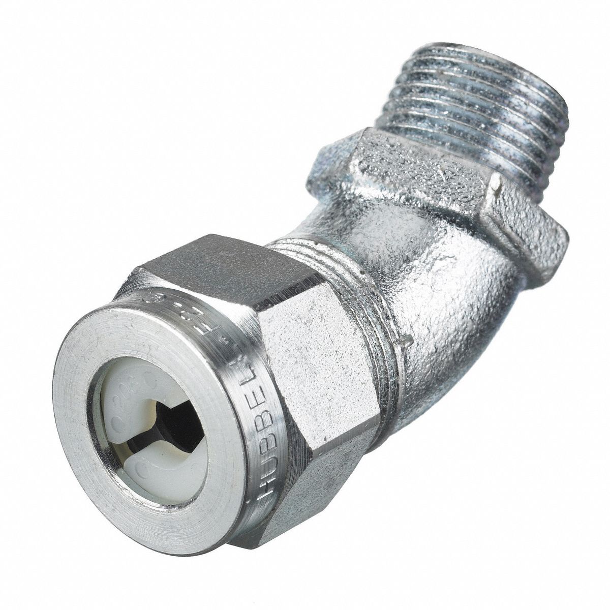 LIQUID TIGHT CORD CONNECTOR, STEEL, ½ IN MNPT, 0.25 TO 0.38 IN, SILVER, 1 CORD, MALE