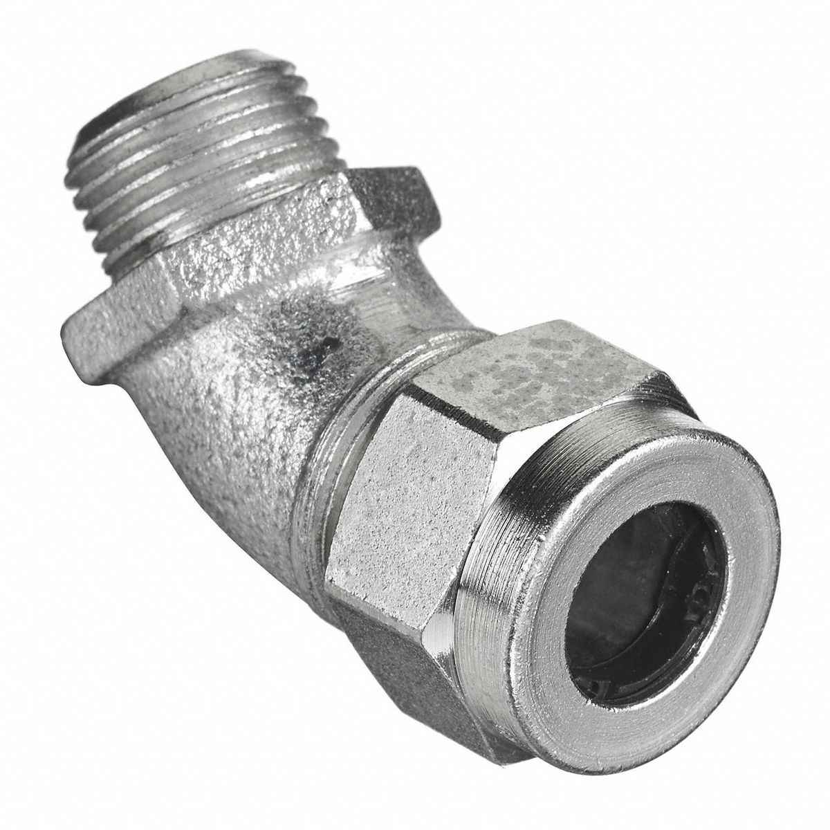 LIQUID TIGHT CORD CONNECTOR, STEEL, ½ IN MNPT, 0.50 TO 0.63 IN, SILVER, 1 CORD, MALE