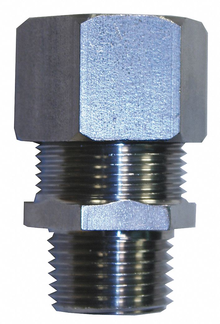 CONNECTEUR CORDON &Eacute;TANCHE LIQUIDES, ACIER INOXYDABLE,1/4 PO MNPT, 0,19 &Agrave; 0,25 PO, ARGENT