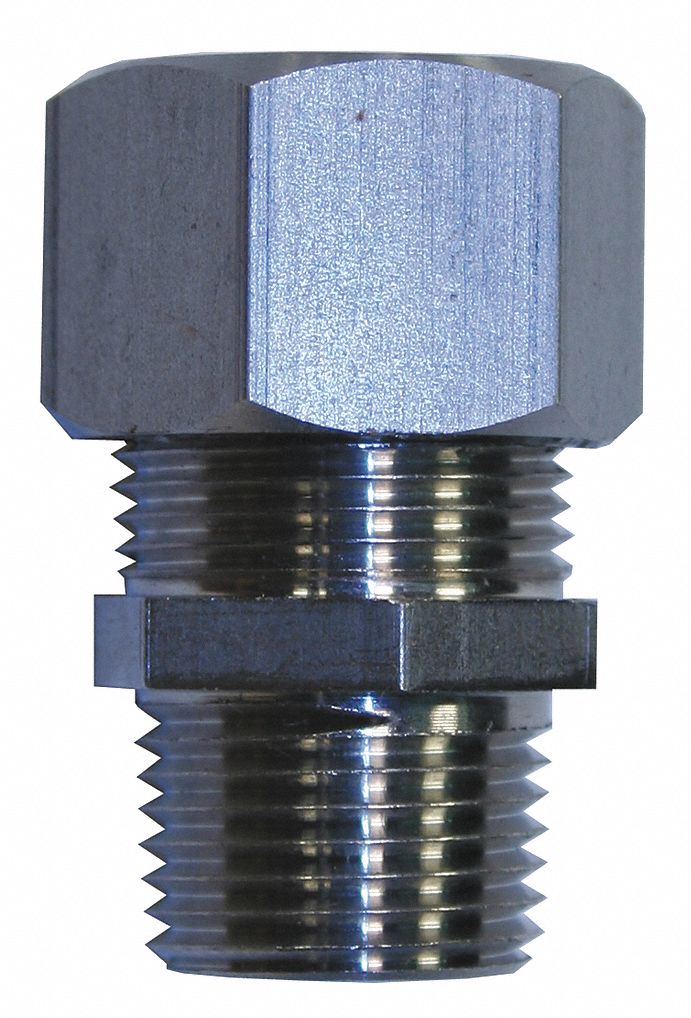 LIQUID TIGHT CORD CONNECTOR, STAINLESS STEEL, ⅜ IN MNPT, 0.19 IN TO 0.25 IN, SILVER