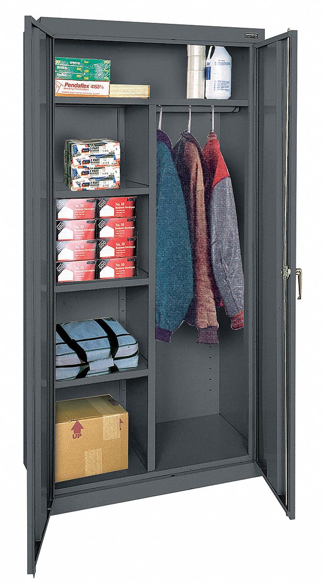 Sandusky Commercial Storage Cabinet Charcoal 72 H X 36 W X 24