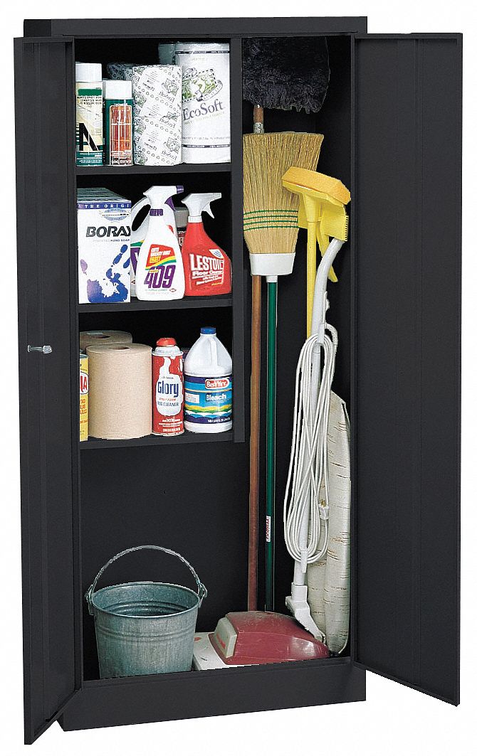 Sandusky Commercial Storage Cabinet Black 66 In H X 30 In W X 15 In D Assembled 5dcw5 Vfc1301566 09 Grainger